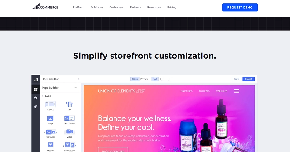 Best eCommerce website building platform for multi sellers : Bigcommerce
