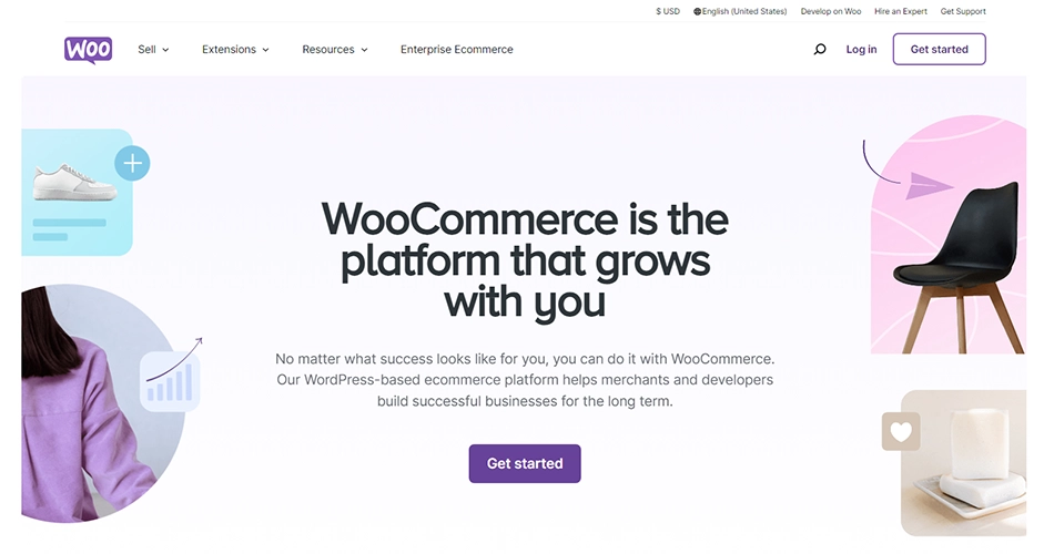 Best free eCommerce website building platform : Woocommerce
